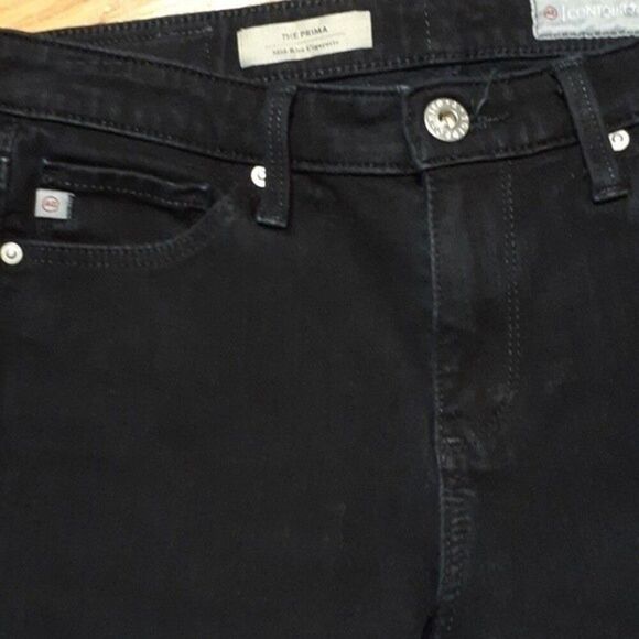 Adriano goldschmeid black jeans mid rise cigarette 25 R contour 360 - Picture 2 of 7